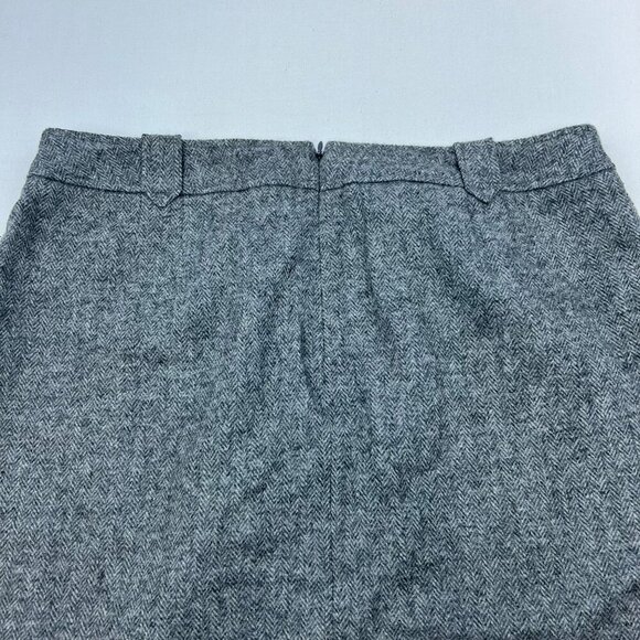 Talbots Womens Wool Blend A-Line Skirt Above Knee Gray Size 16P Zip - Picture 6 of 9